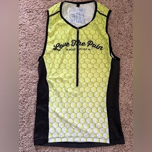 Men’s Love The Pain Sleeveless Cycling Triathlon Tank Large